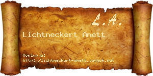 Lichtneckert Anett névjegykártya